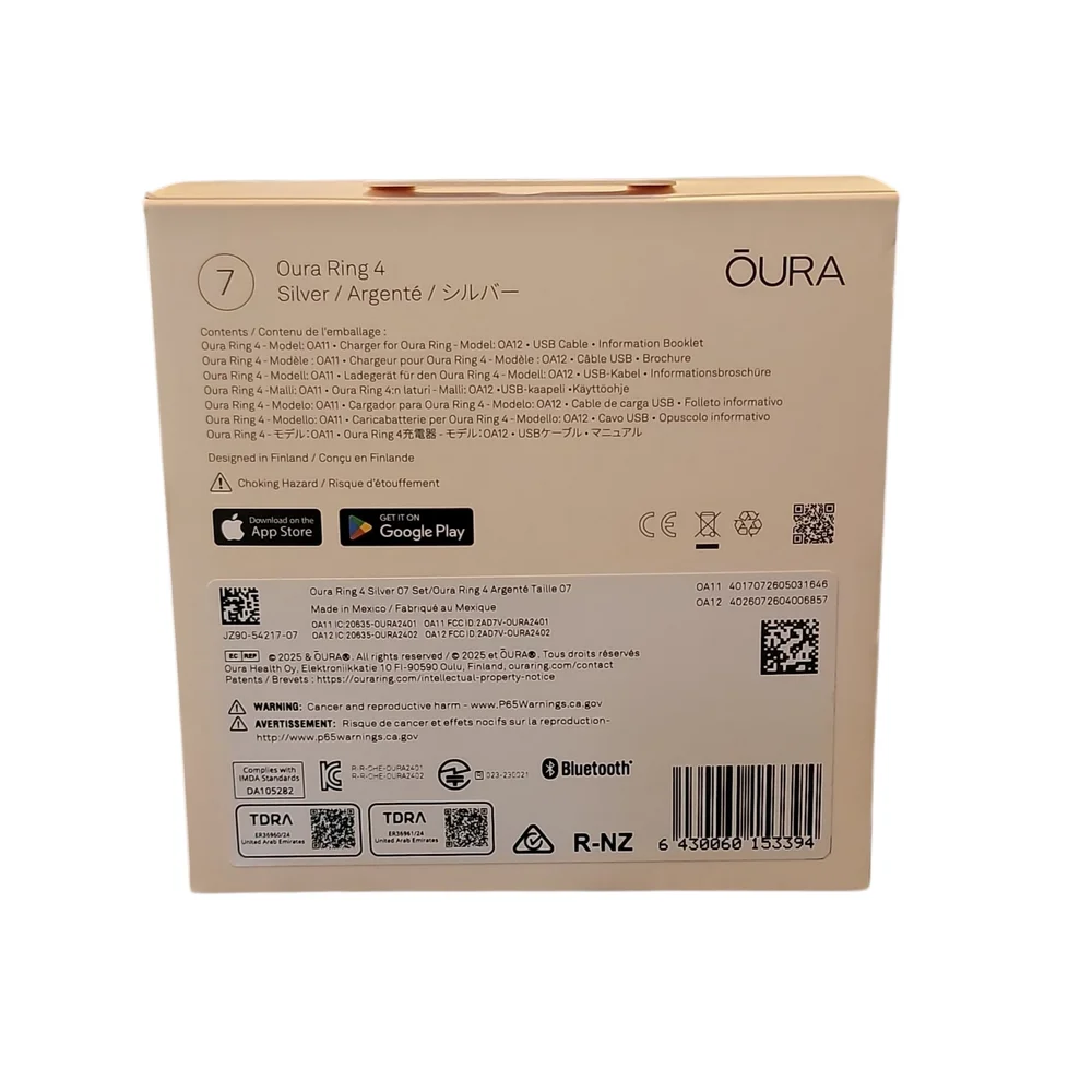 Oura Ring 4 - Silver on White Box